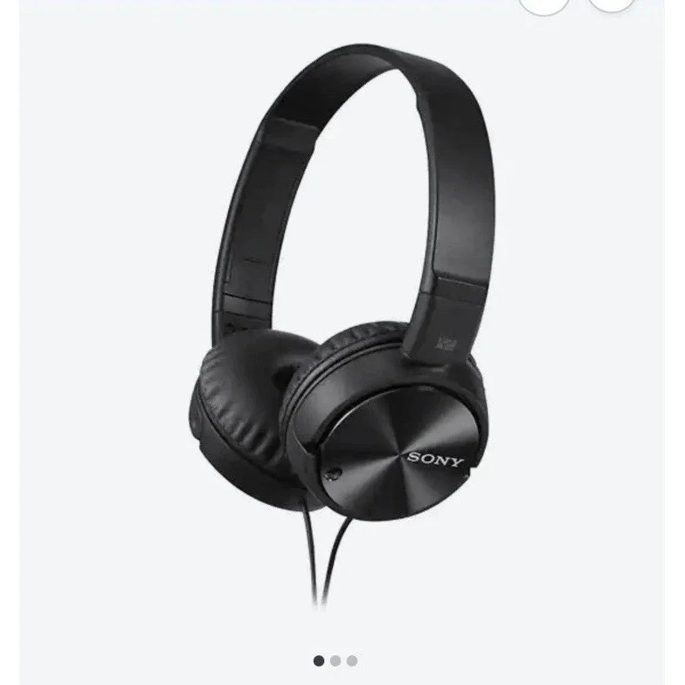 Sony MDR-ZX110NC Noise Cancelling Wired 3.5mm On-Ear Headphones Black Y2K Travel